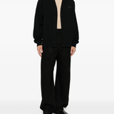 Black knitwear, full body view