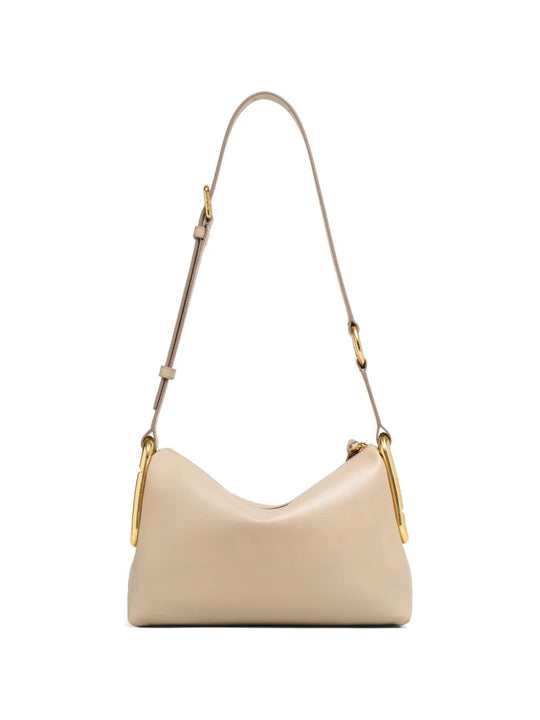 Tan bag, front view