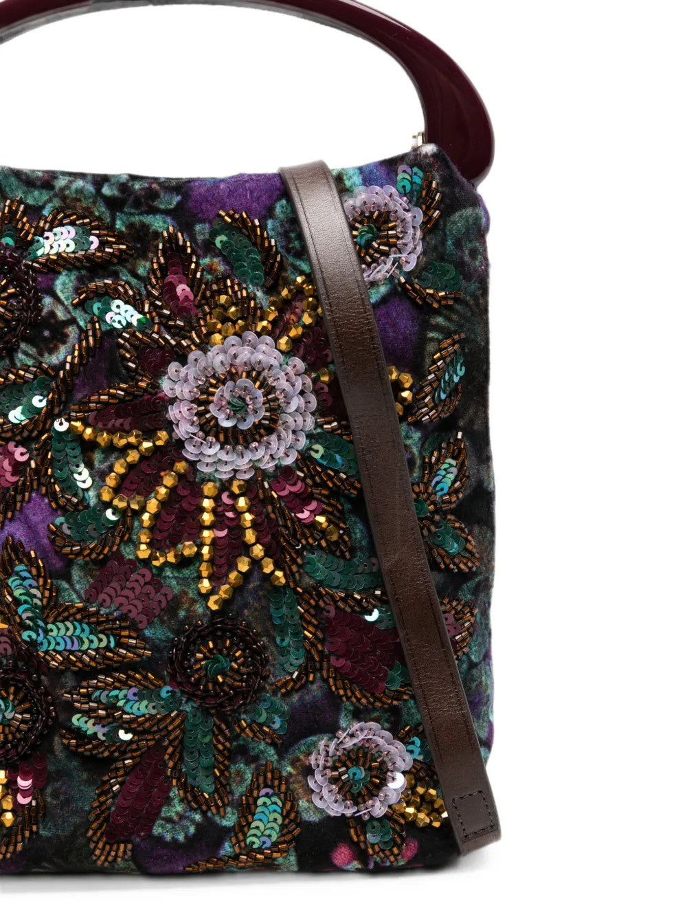 Purple bag, front view
