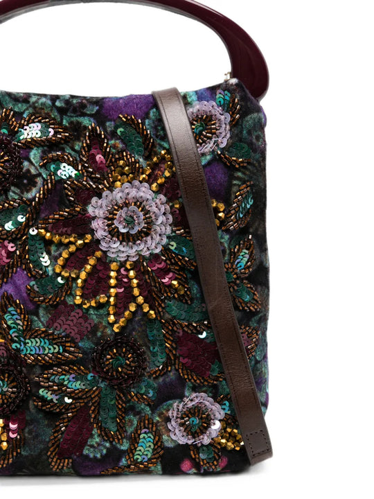 Purple bag, front view
