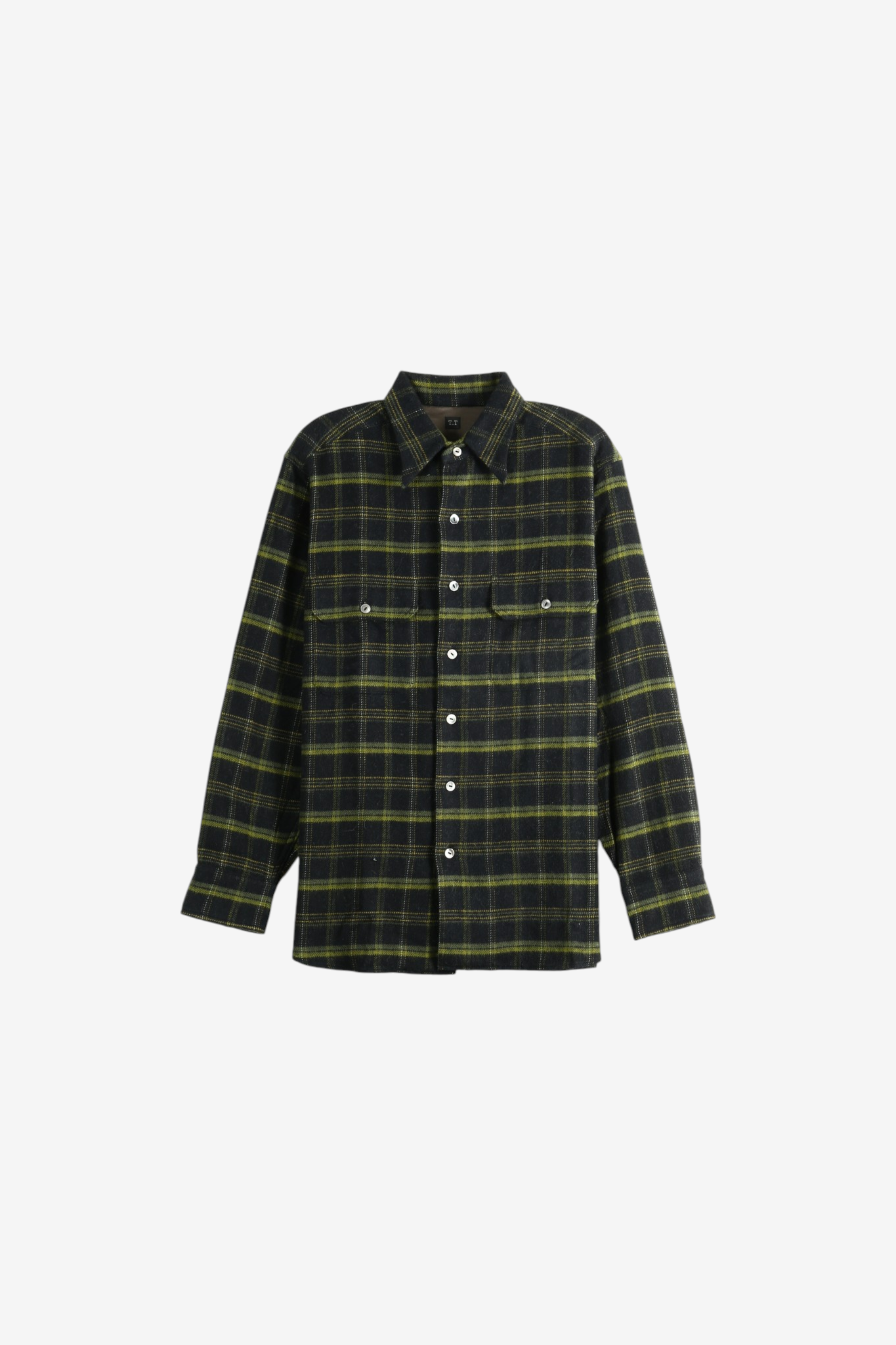 Green shirt, front view