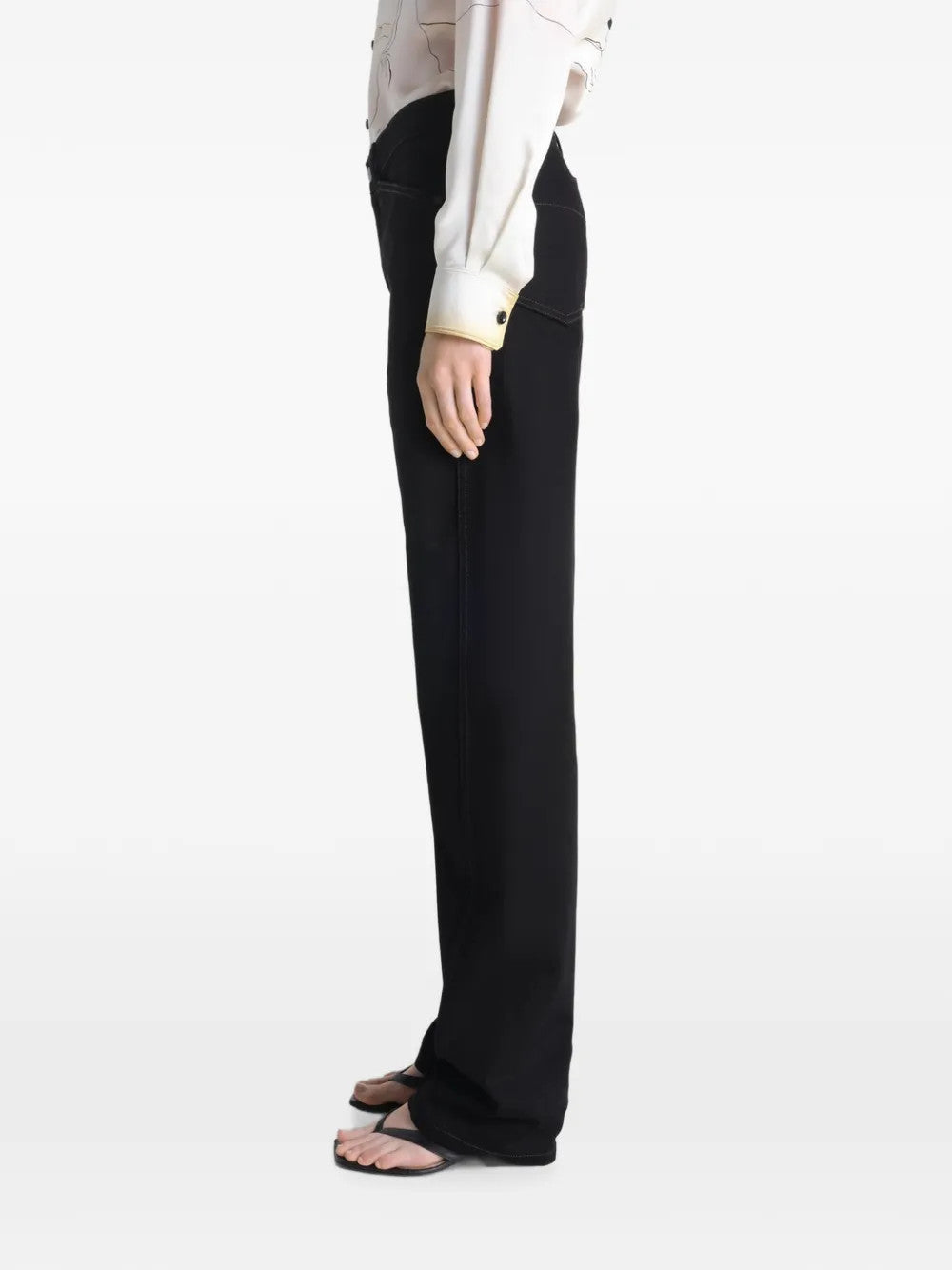 Black pants, full body view
