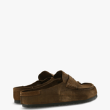 Brown sandals, side view