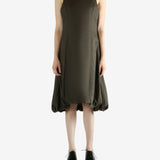 Brown dress, full body view