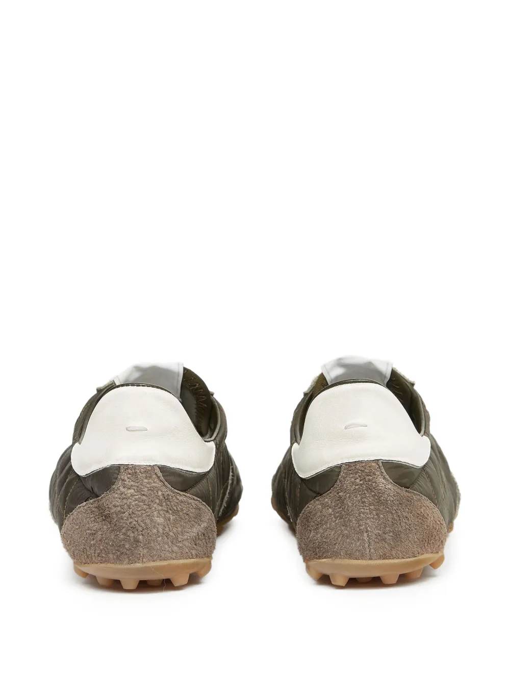 Grey sneakers, back view