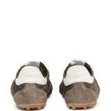 Grey sneakers, back view