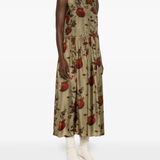 Tan dress,full body view