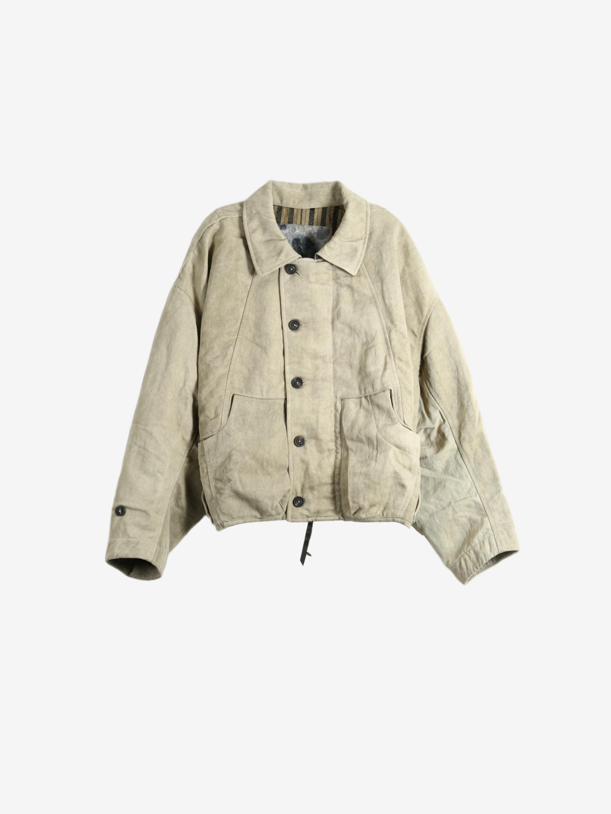 Tan jacket, front view