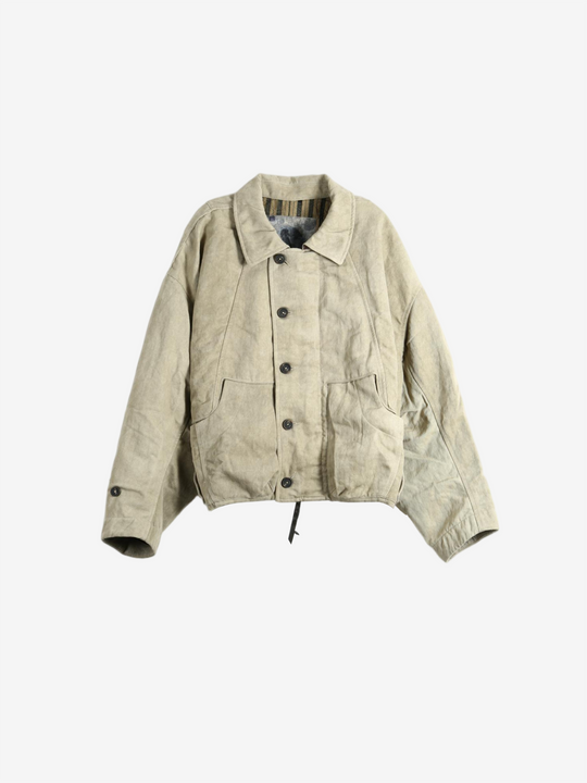 Tan jacket, front view