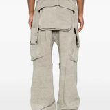 Tan pants, full body view