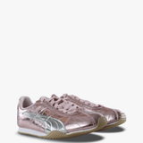 Pink shoes, front view