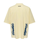 Yellow t-shirt, back view