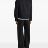 black shirts, full body view