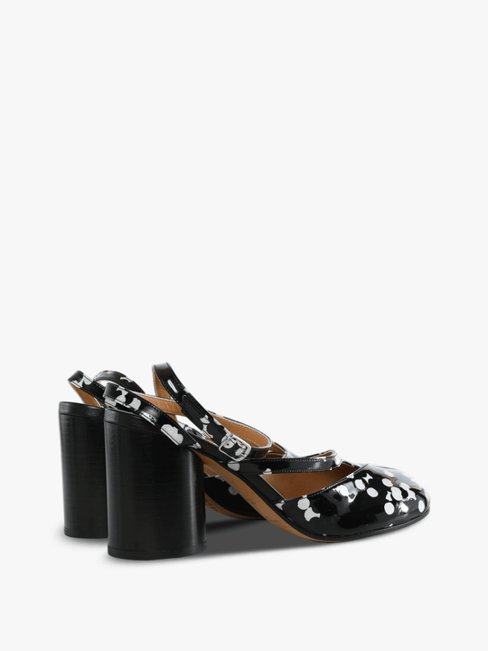 Black sandals, side view