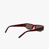 Burgundy eyewear, side view