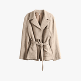 Tan jacket, front view