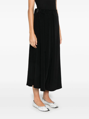 YOHJI YAMAMOTO - Women Crepe De Chine Wrap Skirt Pants