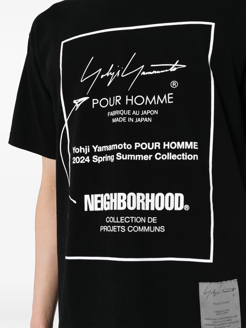 YOHJI YAMAMOTO POUR HOMME Men Neighborhood PT Short Sleeve T-Shirt