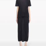 Black t-shirts, full body view
