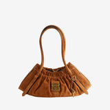 Brown handbag,front view