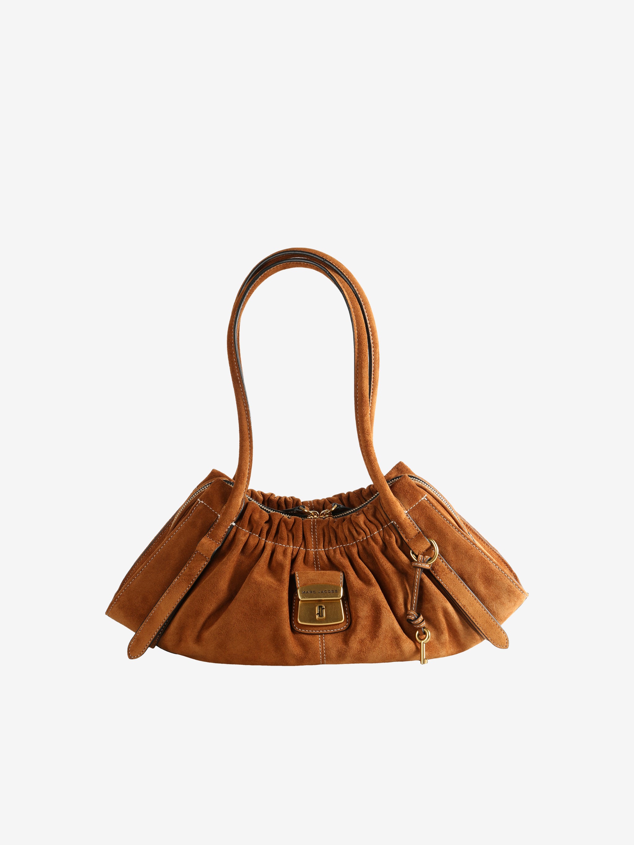 Brown handbag,front view