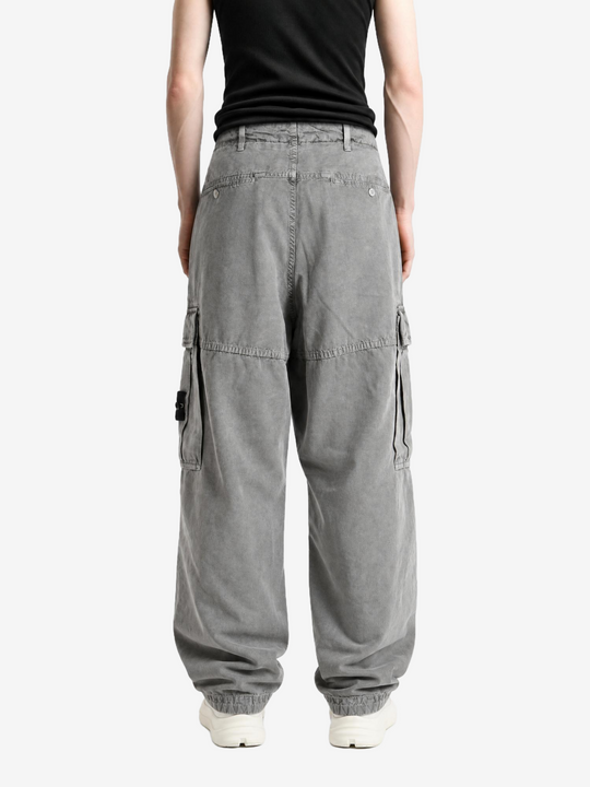 Grey pants, full body view