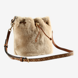 Tan bag, front view