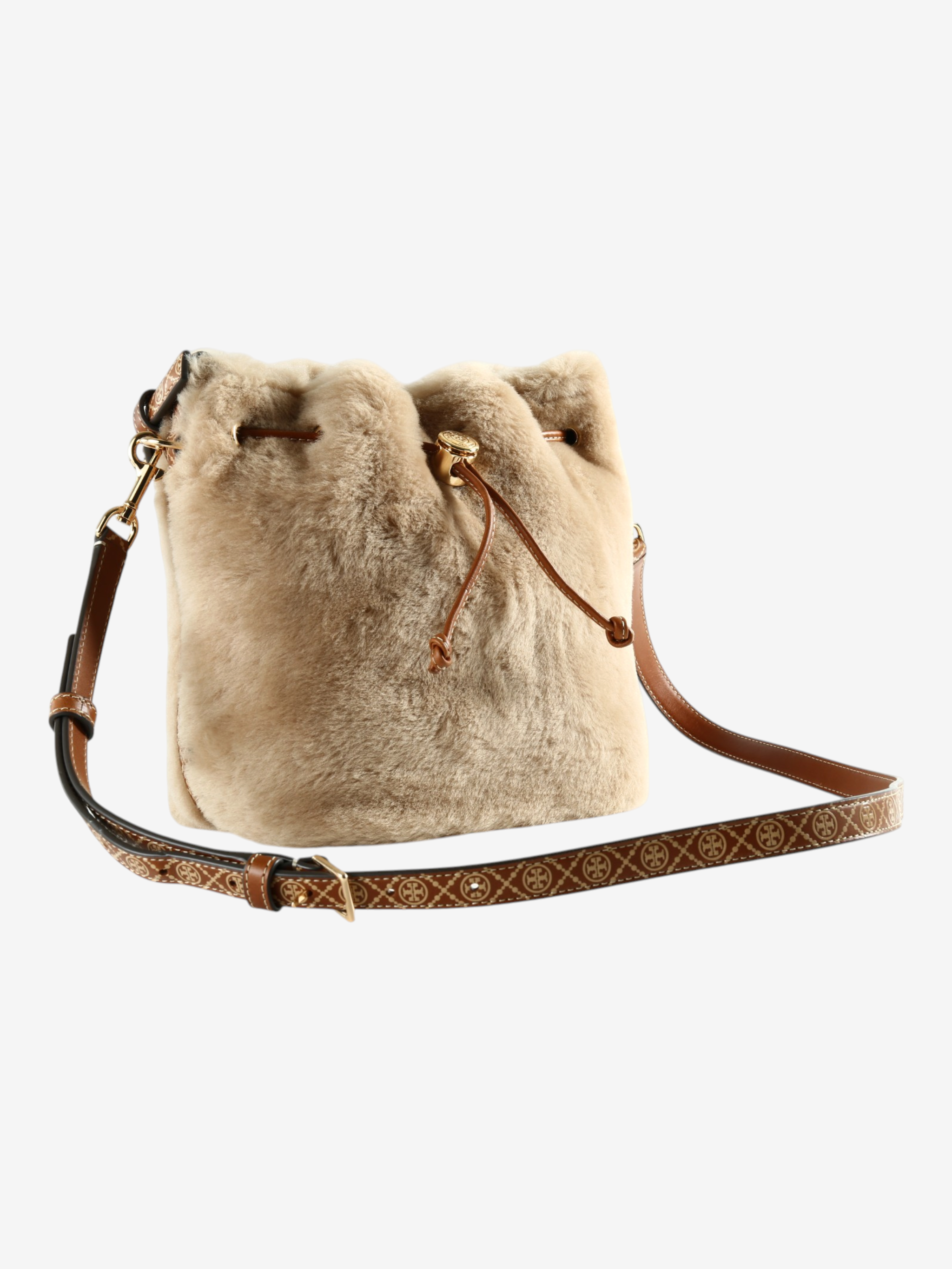 Tan bag, front view