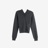 Grey knitwear, front view