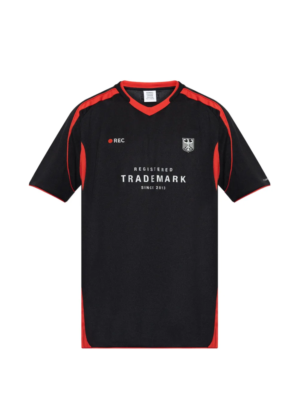 Black t-shirt, front view