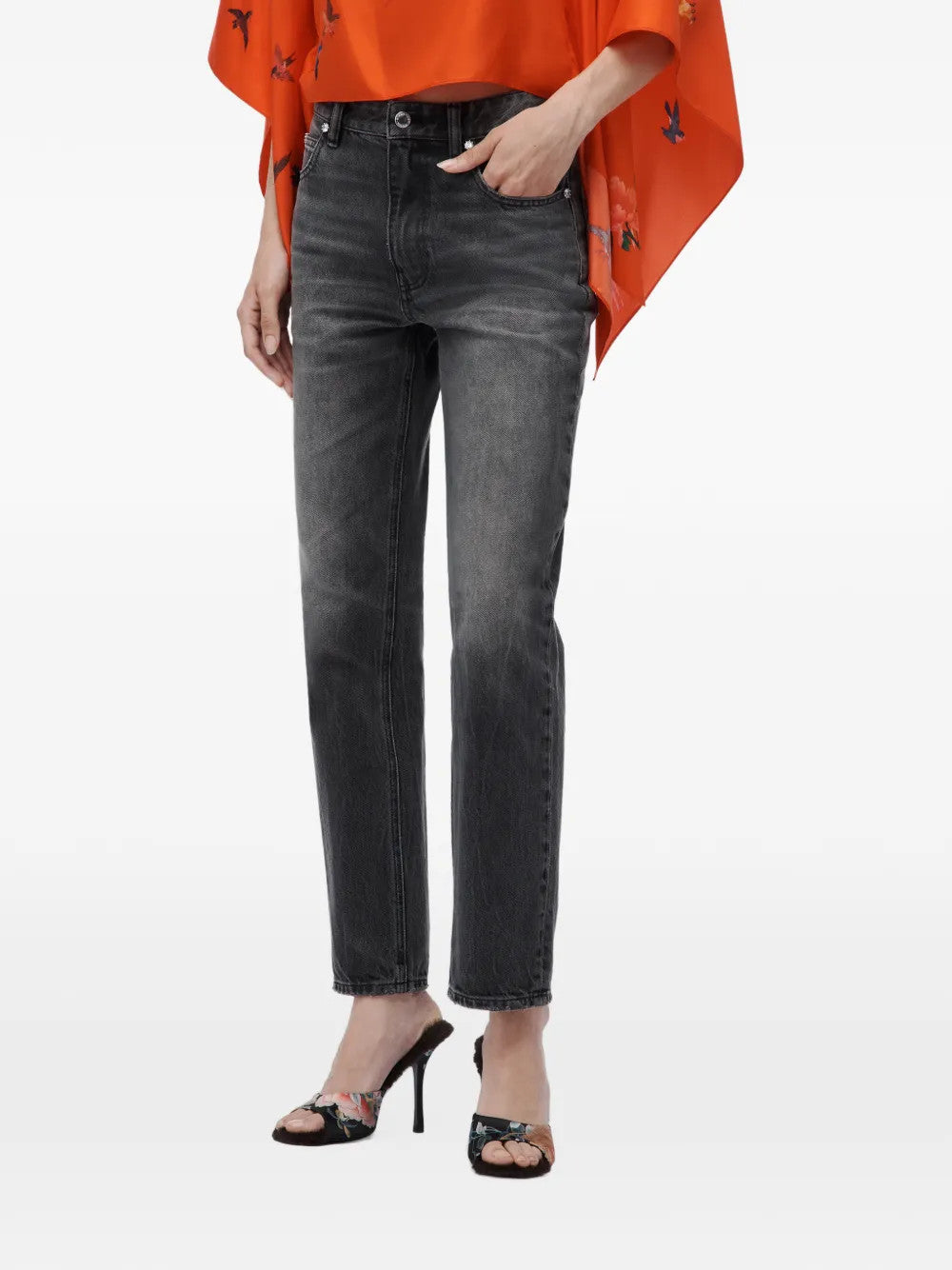 Grey jeans, front view