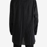 Black shirt, full body view