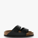 Black sandals, front view