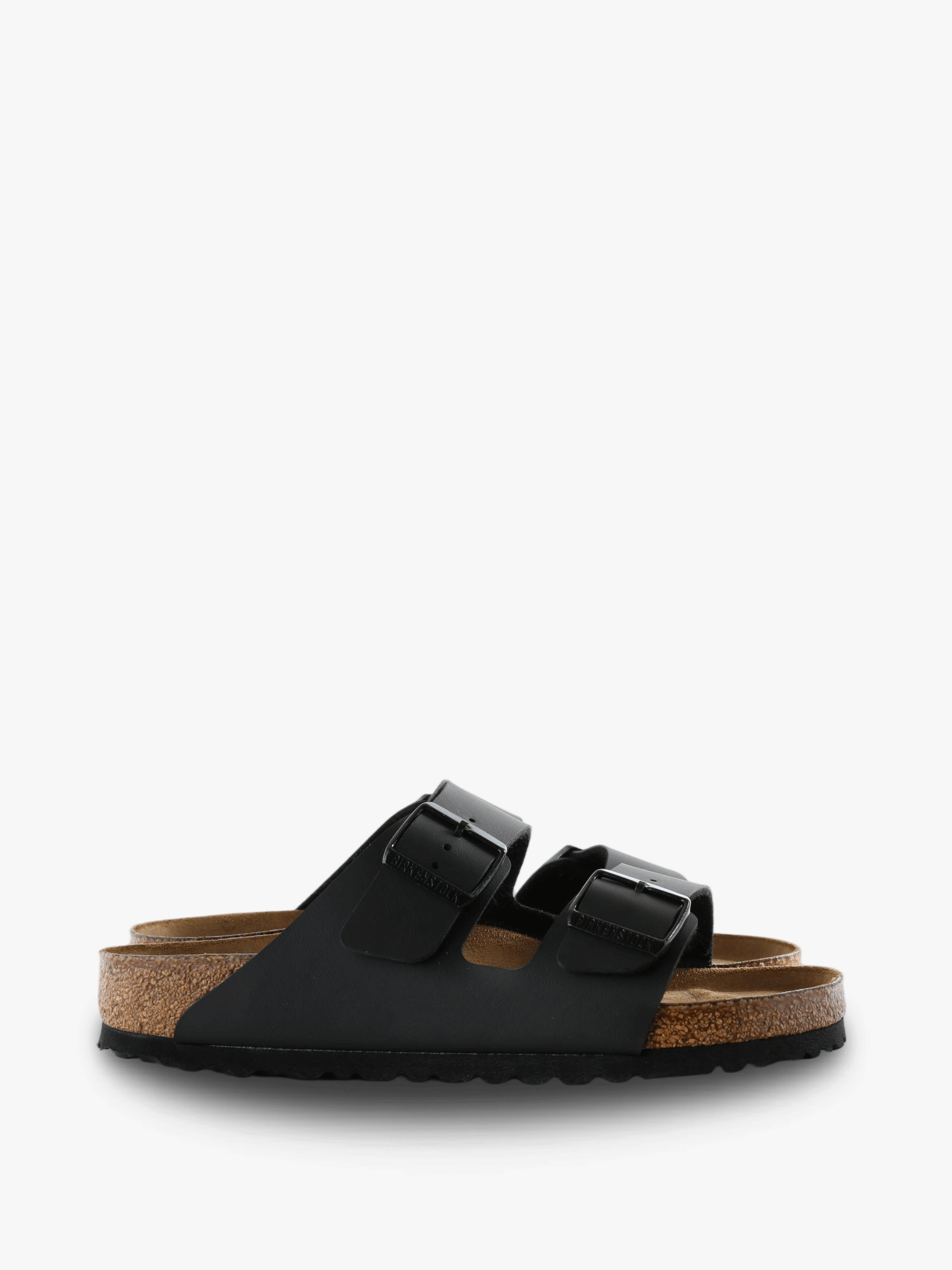Black sandals, front view