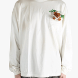 White t-shirt worn by a person, showing the t-shirt's fit