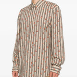 DRIES VAN NOTEN - Men Floral Stripe Print Shirt
