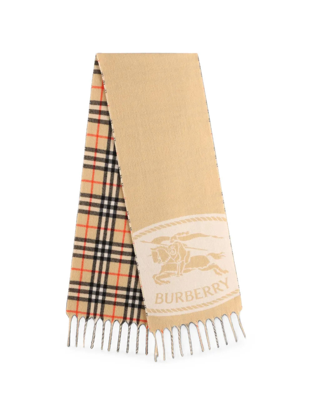 Tan scarf, front view