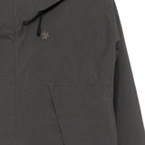 Close up of black jackets, showing texture of the nylon fabric
