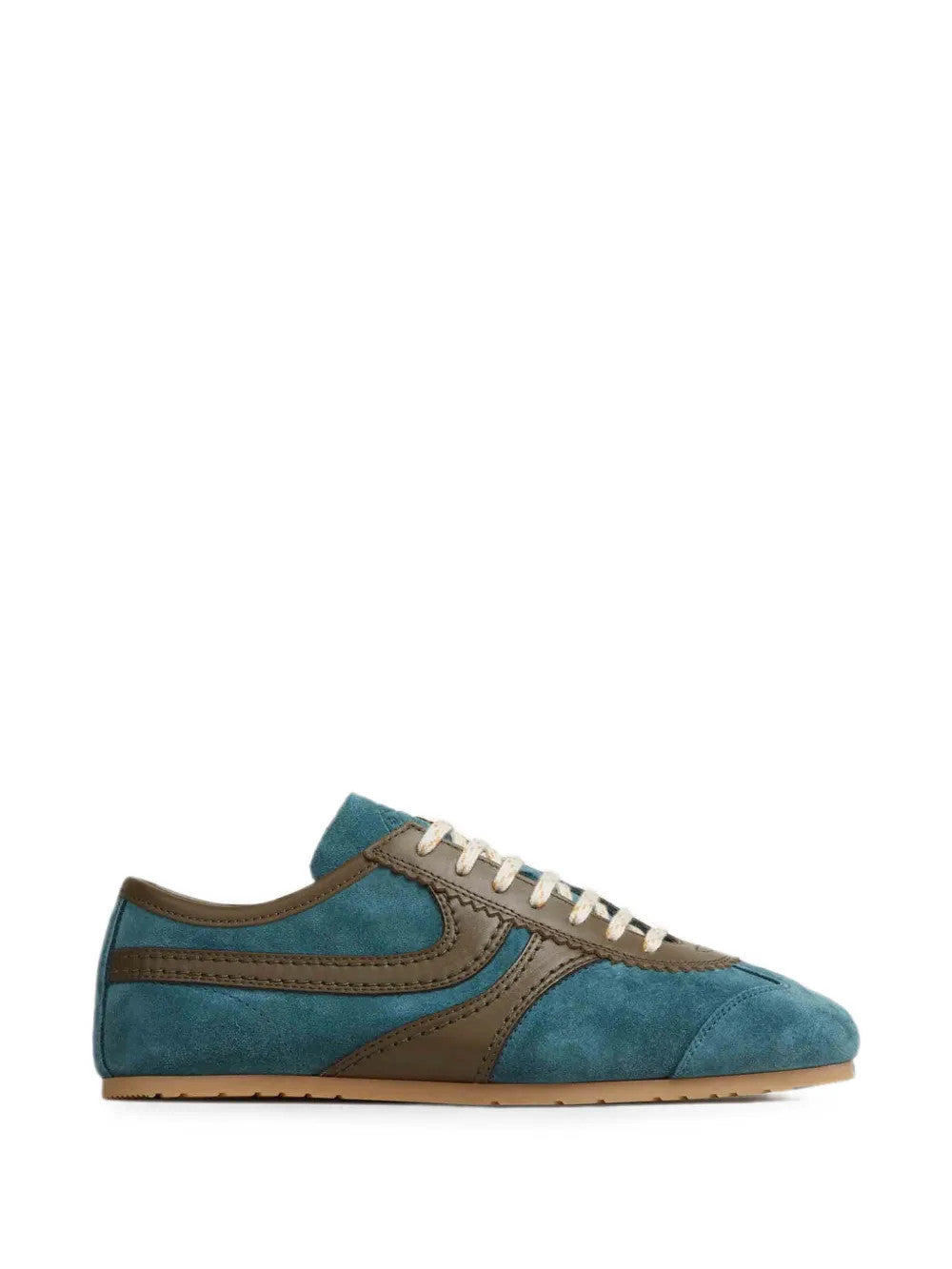 Blue shoes, side view