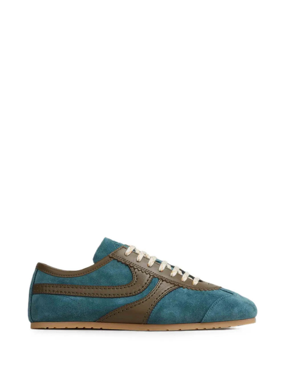 Blue shoes, side view