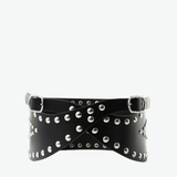 Black accessories, front view