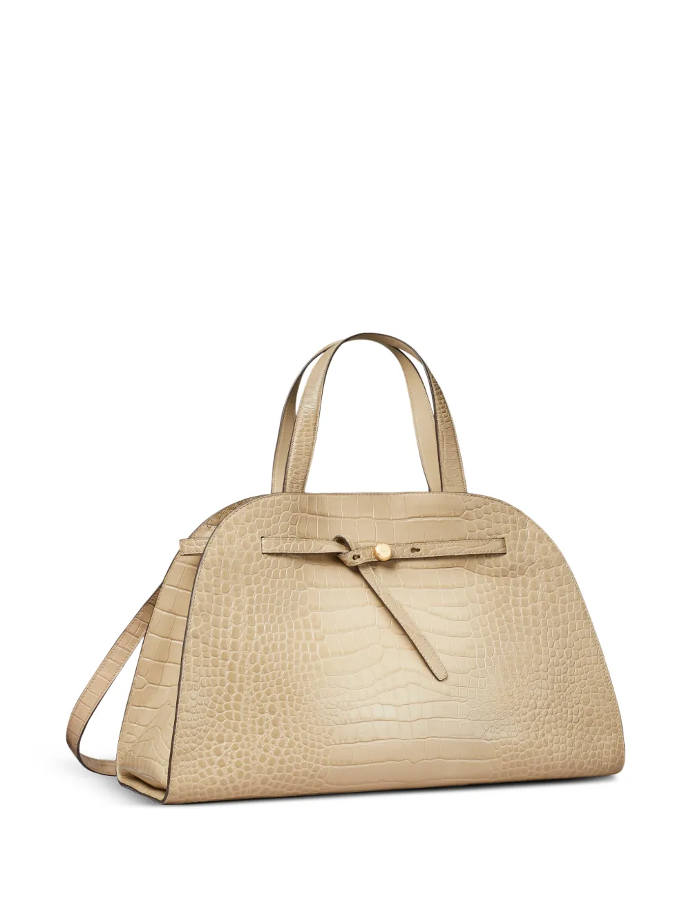 Tan bag, front view