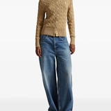 Brown cardigan, full body view