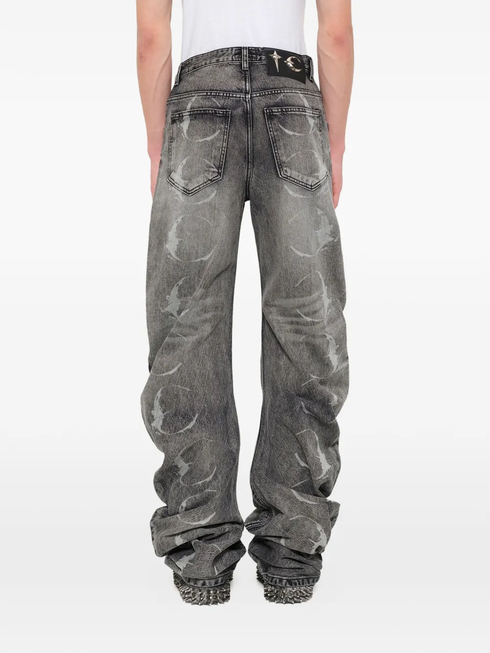 Grey pants, full body view