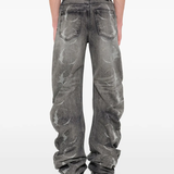 Grey pants, full body view