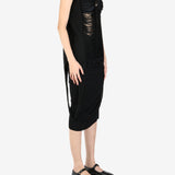 Black top worn by a person, showing the top's fit