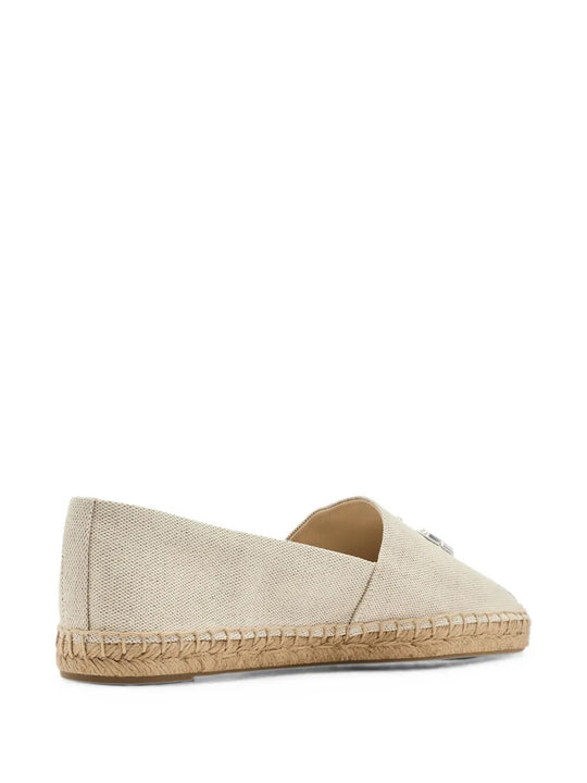 Tan shoes, side view