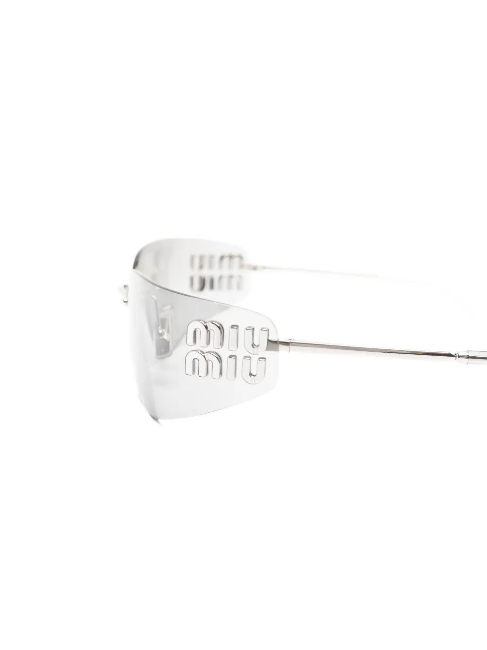 White eyewear, side view