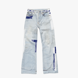Blue jeans, front view
