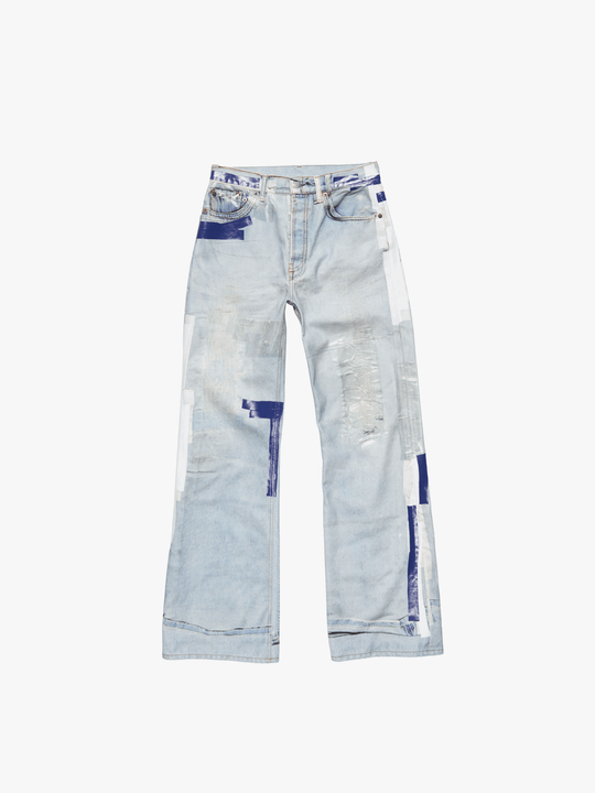 Blue jeans, front view